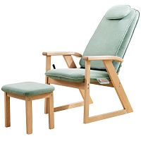 Массажное кресло + табурет Momoda Moshu Chair SX520 Green (Зеленый) — фото